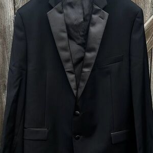Lauren Ralph Lauren Men's 100% Wool Black Tuxedo Jacket with Satin Lapel 46 L